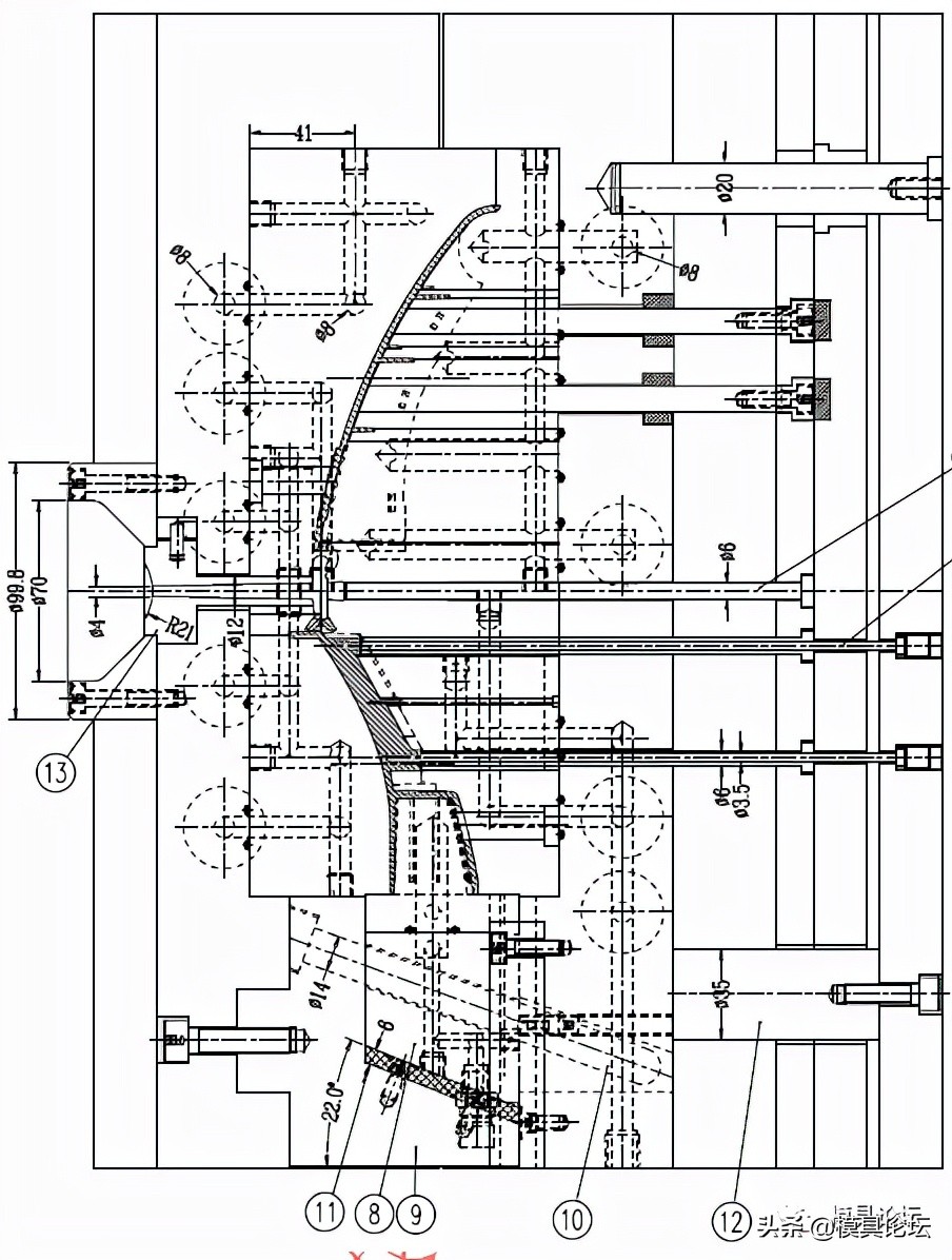 显示器边框模具图纸,电脑显示器后壳模具设计