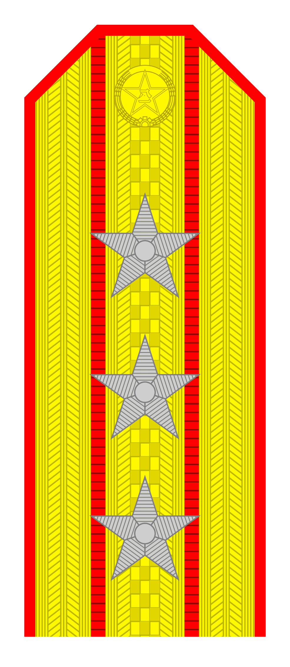 50年代解放军军衔肩章图解,55式上将军衔肩章