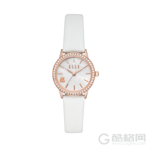 elle法式钢带潮流女士腕表玫瑰金,法式优雅腕表
