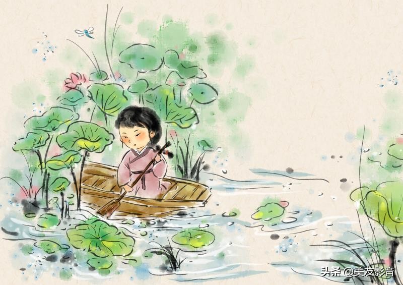 采莲曲古诗动画,采莲曲古诗三年级