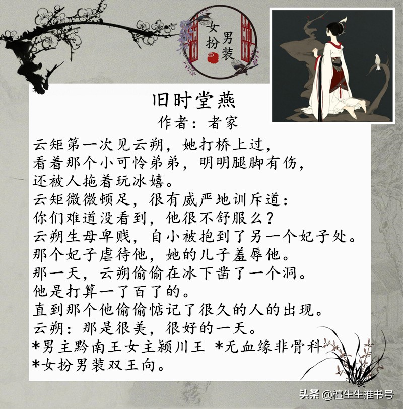 十大古言小说女扮男装,女扮男装言情文