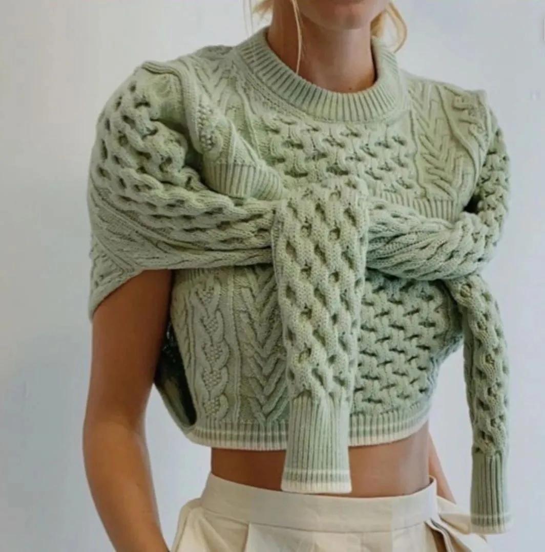 气质针织秋冬穿搭一整套,明星同款针织衫日常穿搭