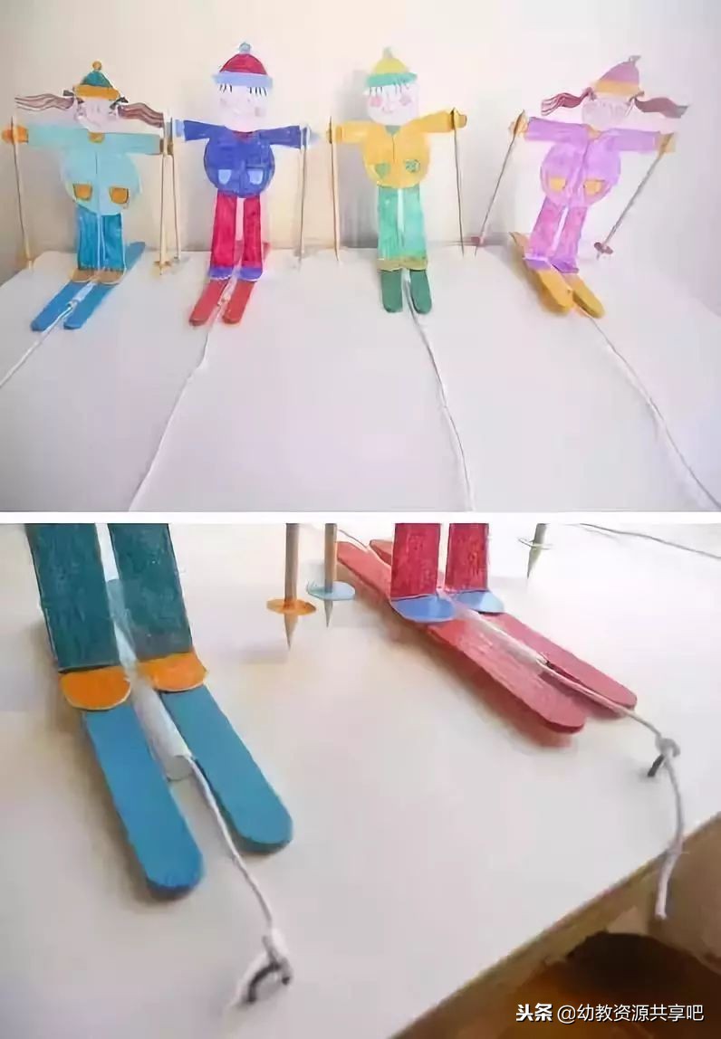 幼儿园冬季手工绘画漂亮,冬天手工画幼儿园简单