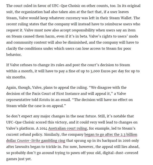 法国要求V社允许玩家转卖Steam数字版游戏V社计划上诉