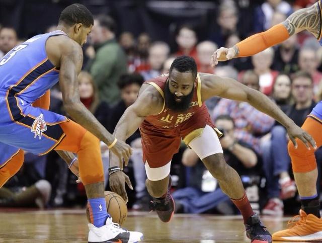 雷霆30+得分纪录,雷霆火箭22分