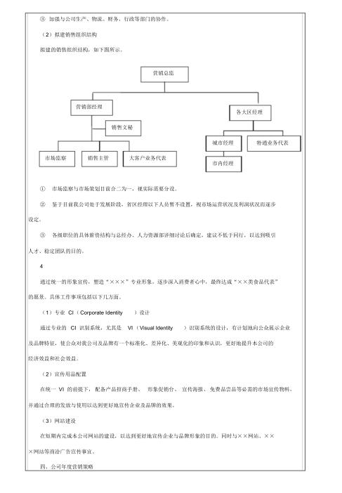 销售产品方案范本,工贸型企业营销策划书