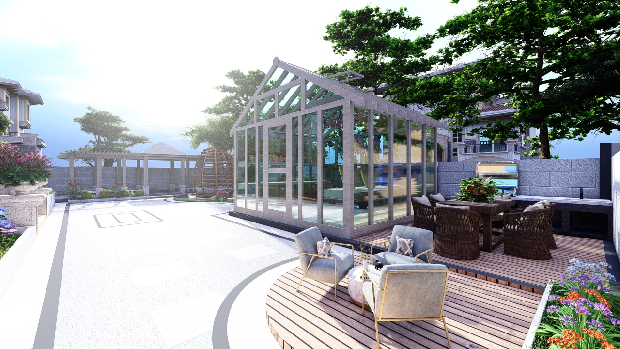 庭院遮风挡雨阳光房,100款阳光房庭院设计