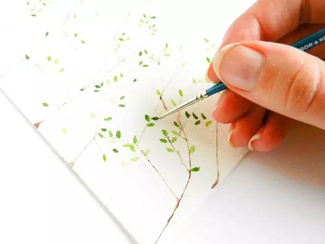 用吸管吹成的水彩画,吸管笔水彩画教程