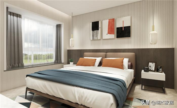 黑白对比层次分明，搭配木饰面格栅，给人一种简约纯净之美