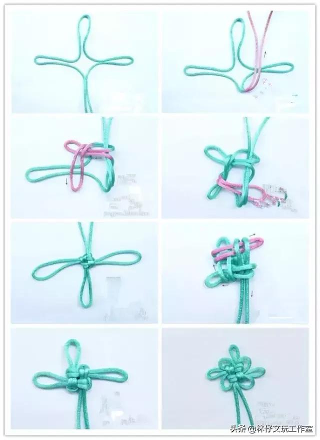 佛珠手串中间绳结打法,小佛珠手串怎么穿绳打结