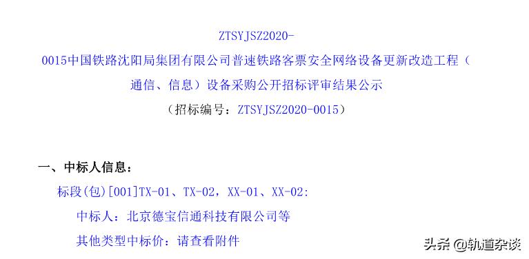 轨道交通|4月24日铁路招投标发布