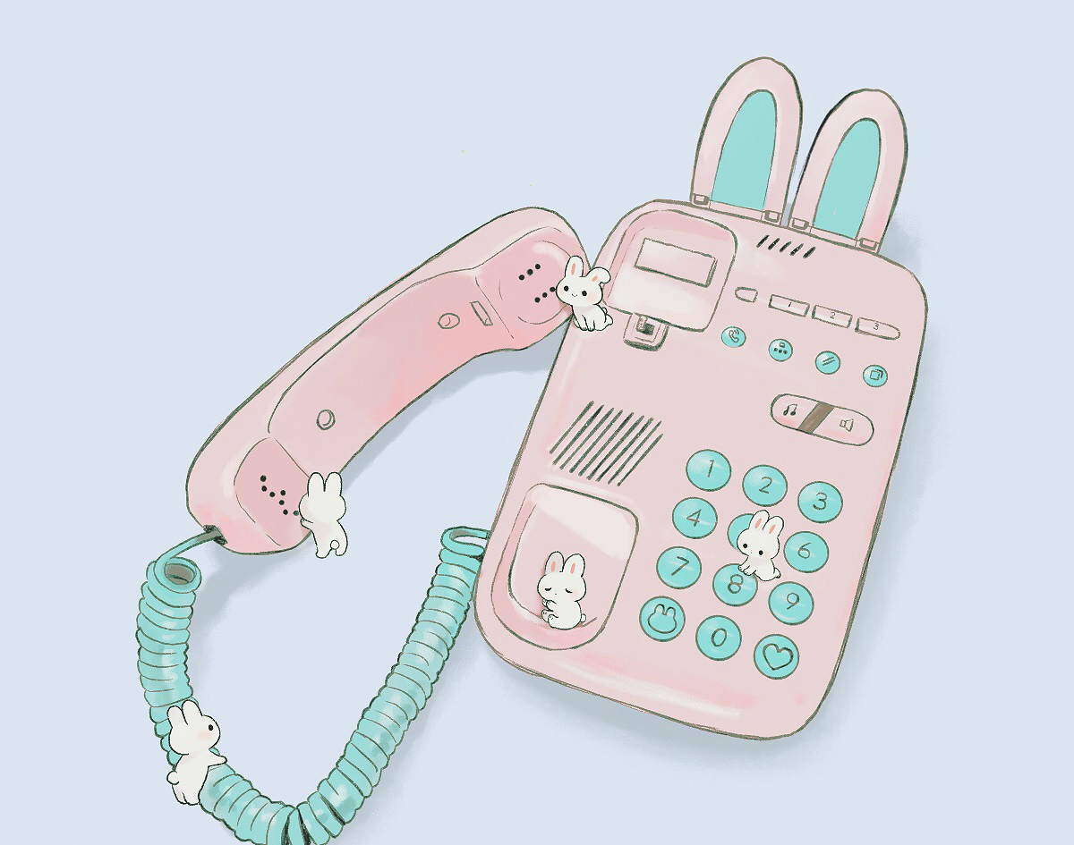 兔兔可爱插画,ayu日语