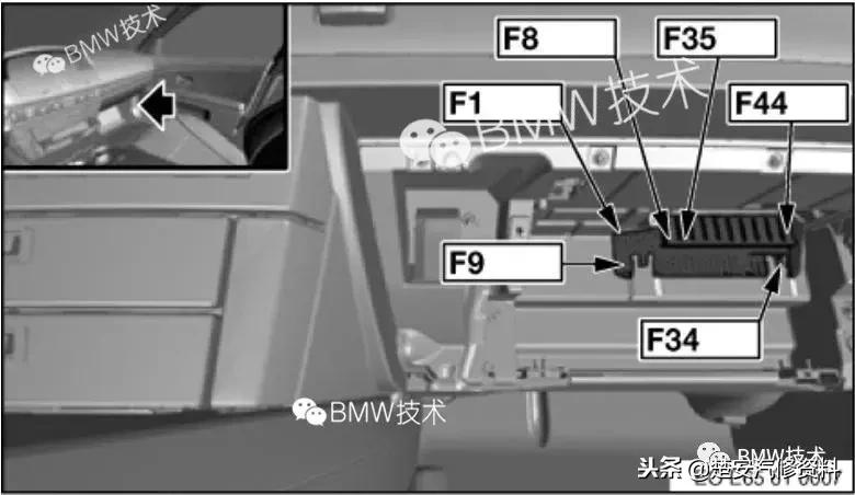 宝马各车型点烟器保险丝位置图,宝马点烟器保险丝标志图