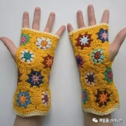 最新手套编织图冬,一线织到底的手套教程
