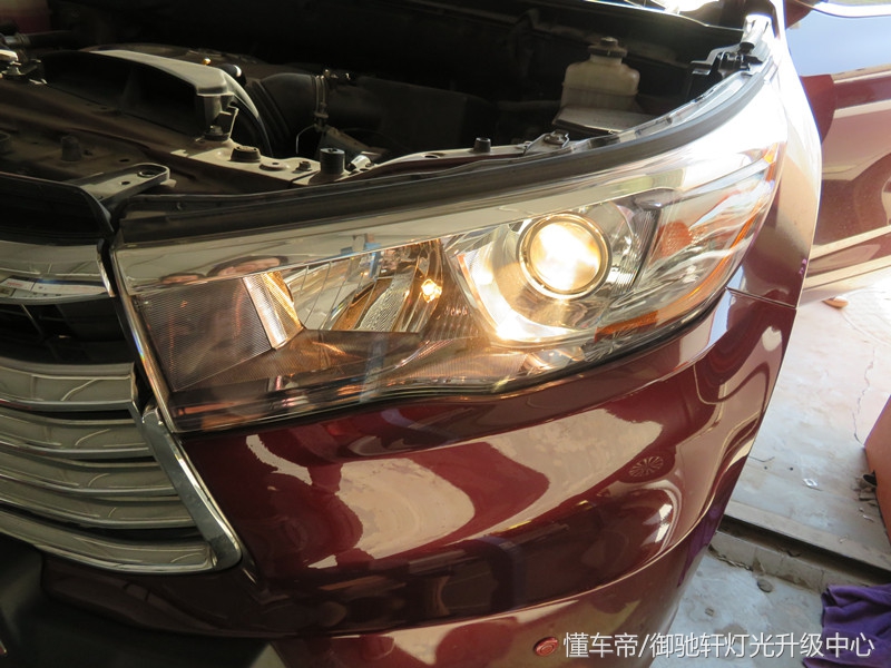 22款汉兰达改灯欧司朗,深圳汉兰达改装豪华内饰