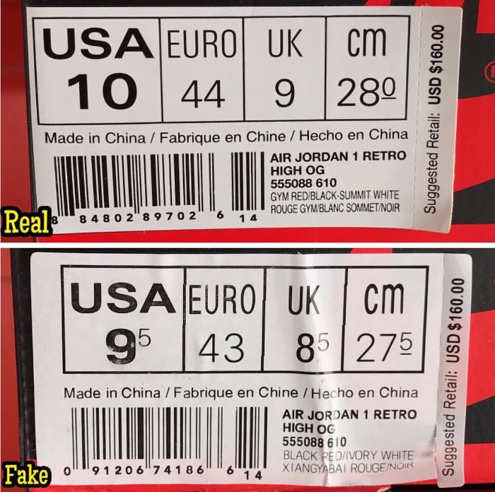 aj黑脚趾正品对比,aj1bred黑红2022