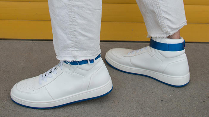 撞色潮鞋港风,潮酷休闲撞色鞋男生穿