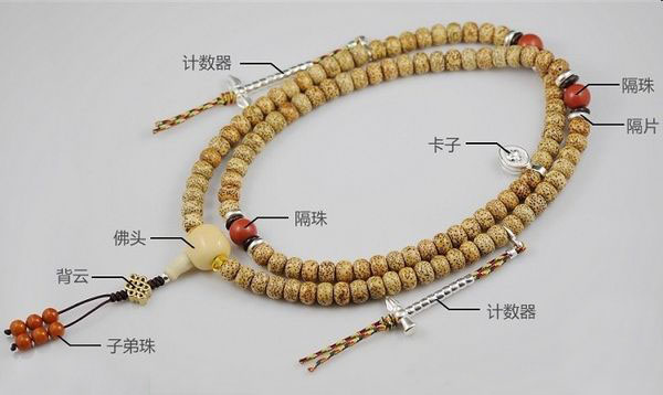 星月菩提弟子珠打结图解,单圈星月菩提怎么穿线图解