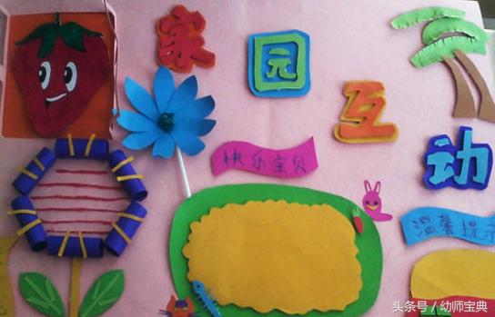 有趣的家园联系栏,黑白格家园联系栏环创简单大方