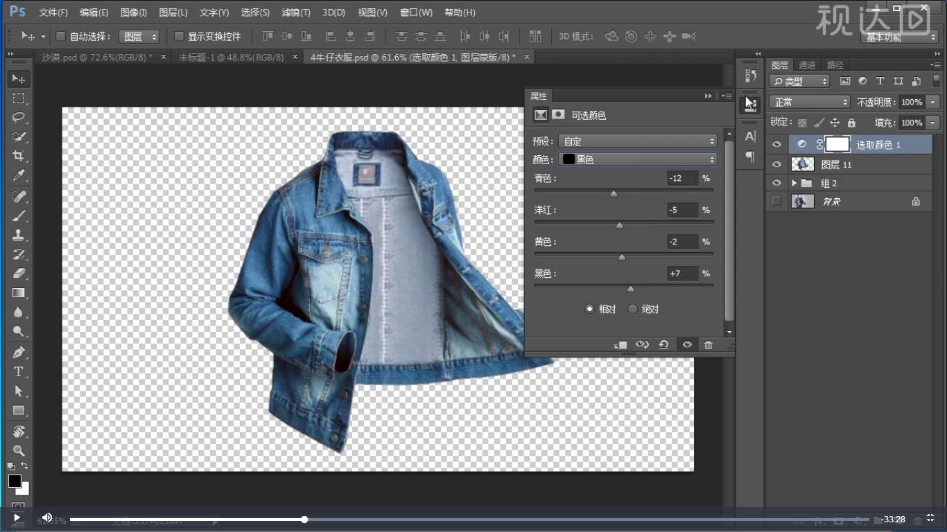 pso牛仔外套,ps卫衣海报制作