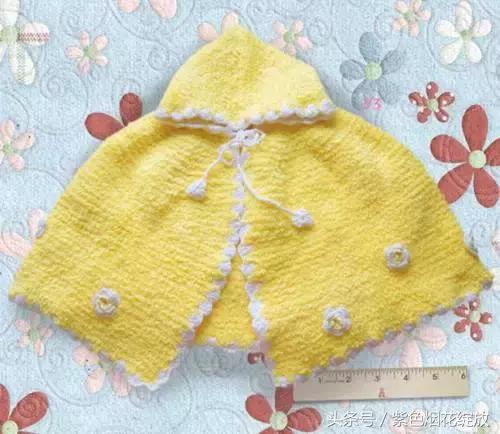 宝宝披风斗篷怎么织,几个月宝宝手工织的冬天披风