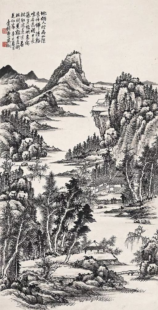 写意山水花鸟画精品欣赏,吴待秋山水画精品欣赏图文