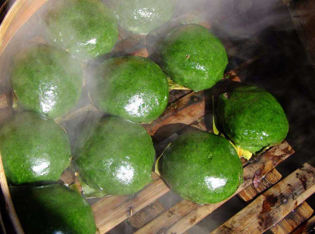 艾叶糯米团子的做法大全,糯米粉艾叶团子