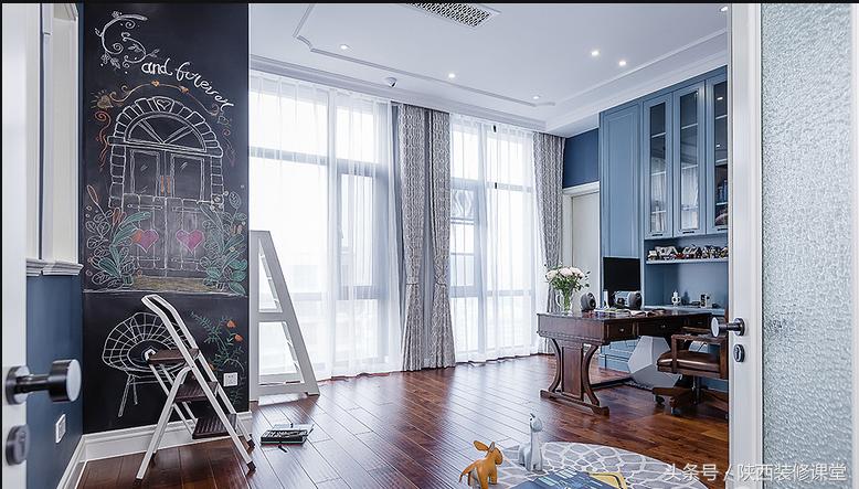 280平轻奢美式,120平美式轻奢风高级蓝灰