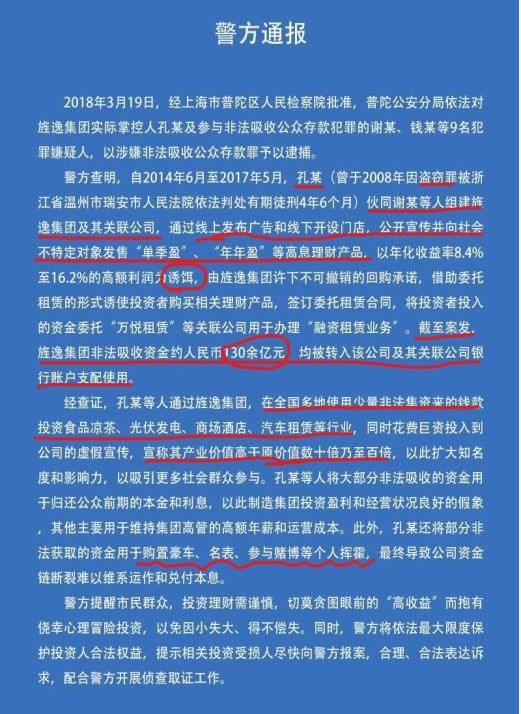 旌逸集团自首视频,旌逸集团吸金百亿被查