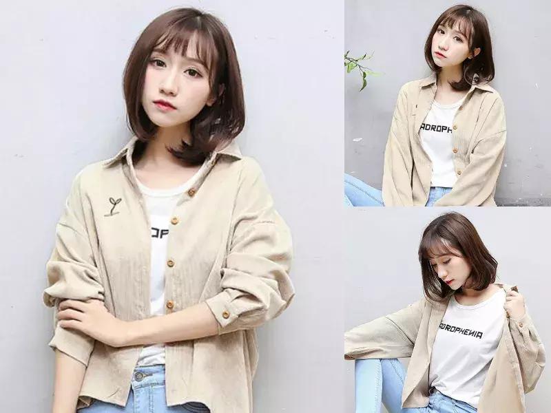 今年流行的圆脸短发发型图片,今年流行的短发发型圆脸