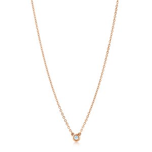 唐嫣同款钻石锁骨项链中国黄金,唐嫣同款女士经典圆形单钻项链