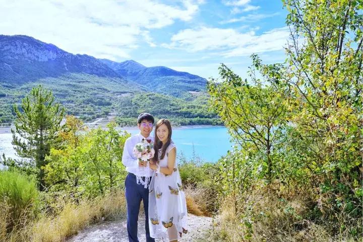 婚纱照个人写真艺术照素人,南法复古感婚纱照