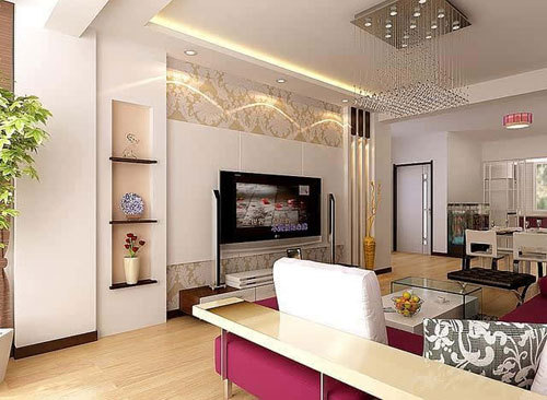 小户型2米7宽电视背景墙设计,小户型中式电视背景墙效果图