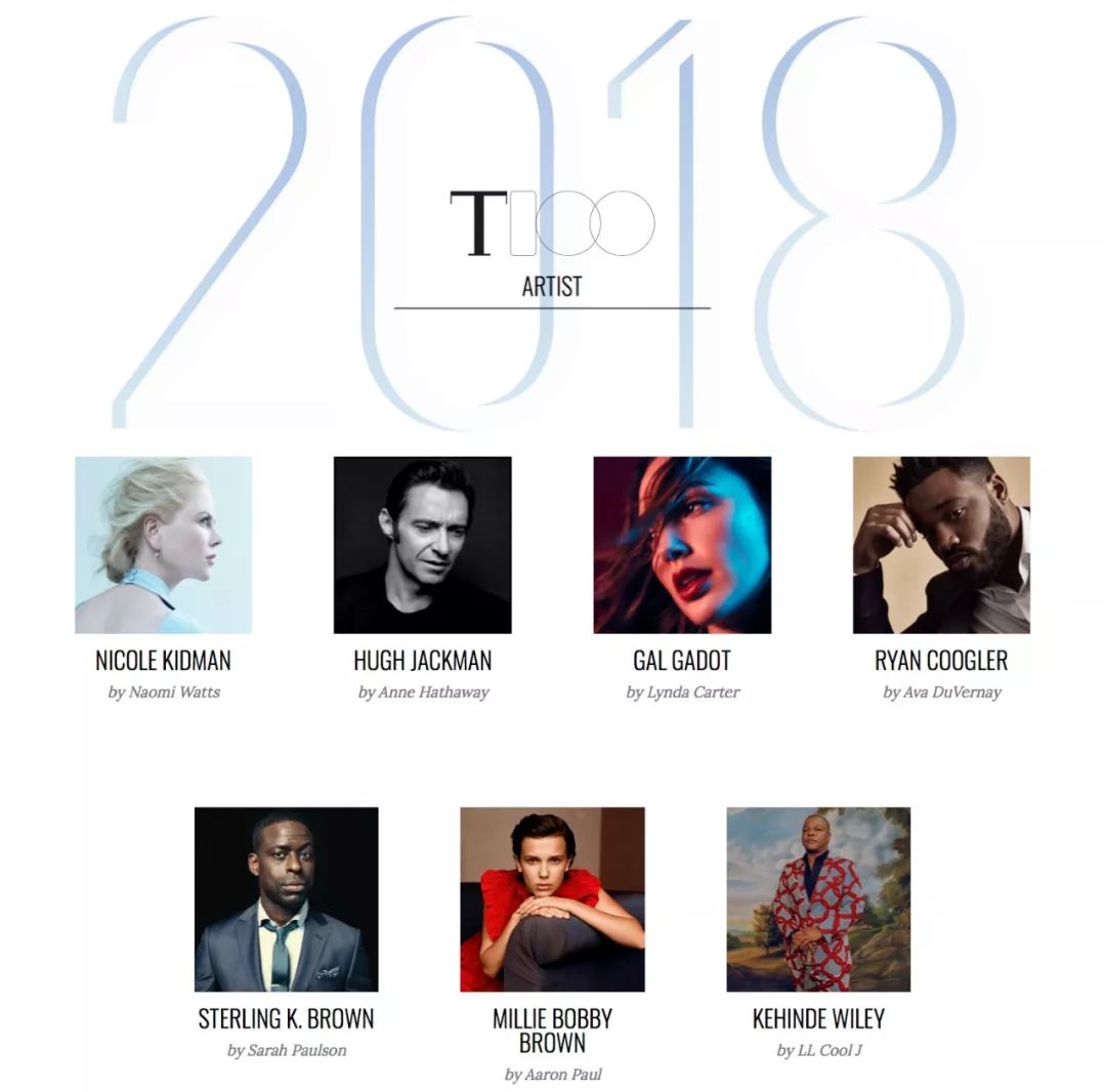 《时代》周刊2018全球最具影响力百大人物,哪些艺术家上榜?