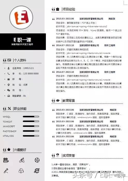 简历应届研究生模板,平面设计专业应届毕业生学生简历