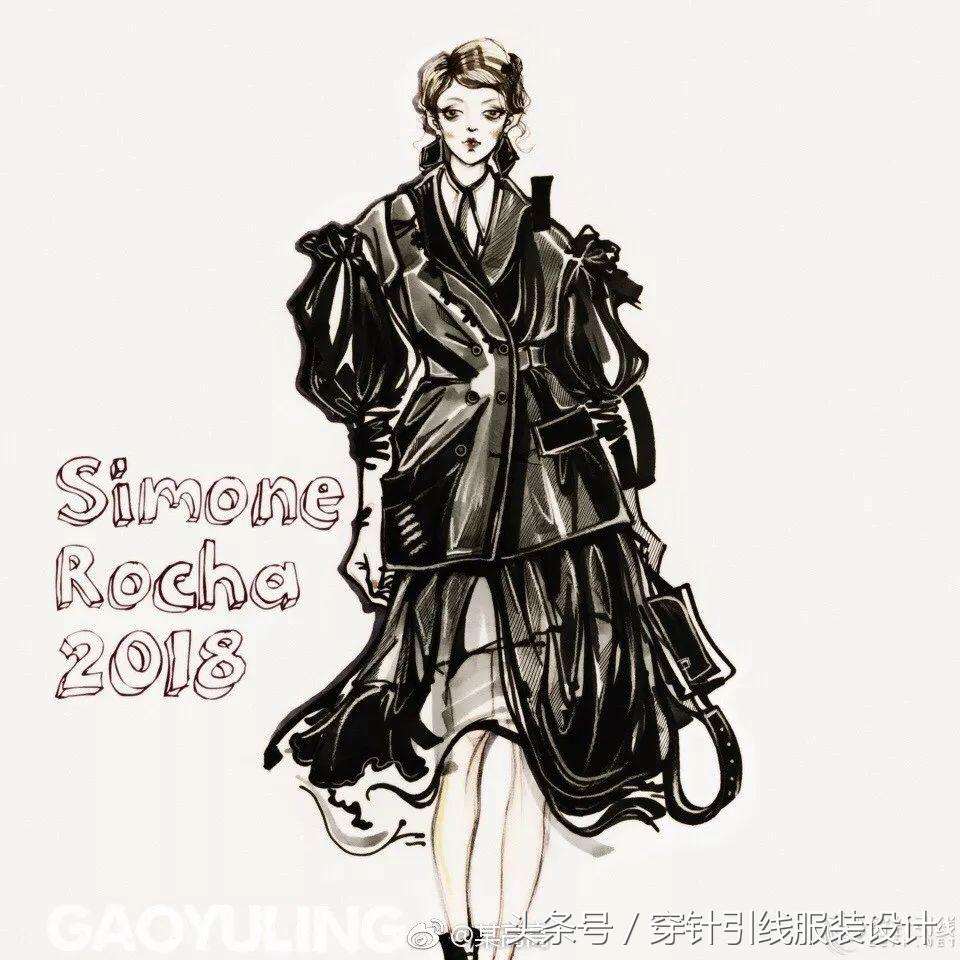 时装手绘图变颜色,时装手绘效果图礼服