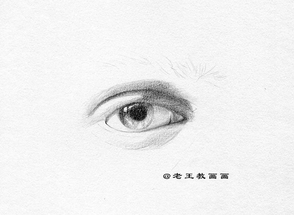人脸素描画法步骤眼睛,素描头像五官画法眼睛