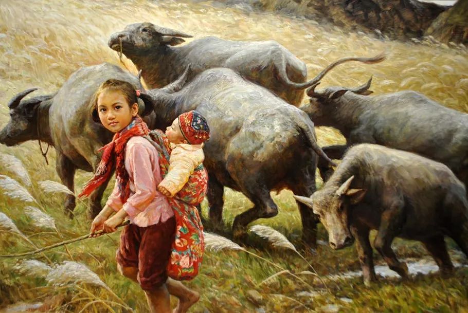 油画里刻骨的乡愁看了想哭,油画里刻骨的乡愁看了想哭的人