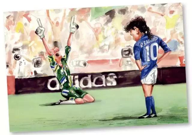 1994年世界杯巴乔的背影,1994世界杯巴乔背影图片