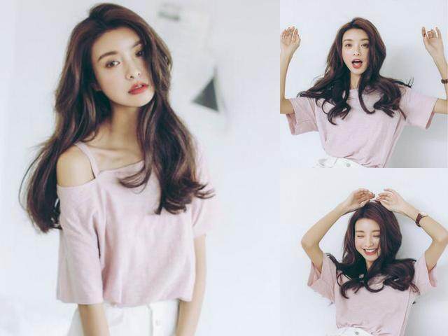 脸又大又圆又肥适合烫长发型图片,脸圆发质软塌发量少适合什么发型