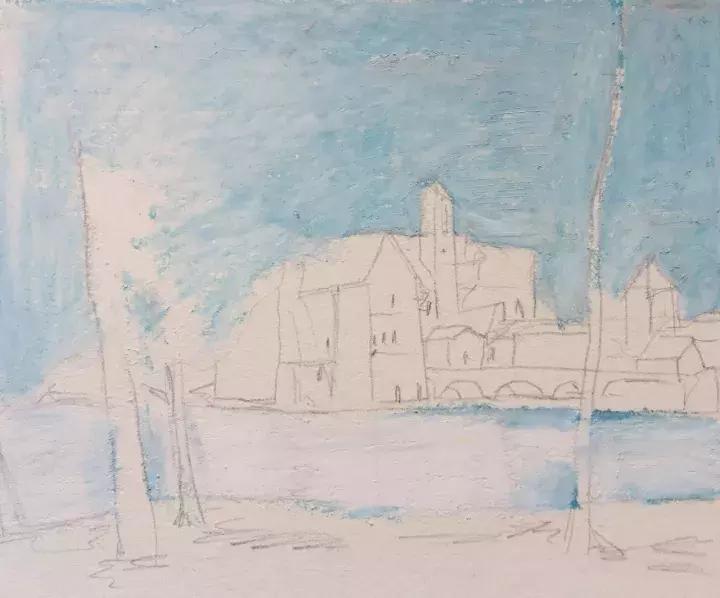 三分钟，教你用油画棒画一幅绝美风景画！