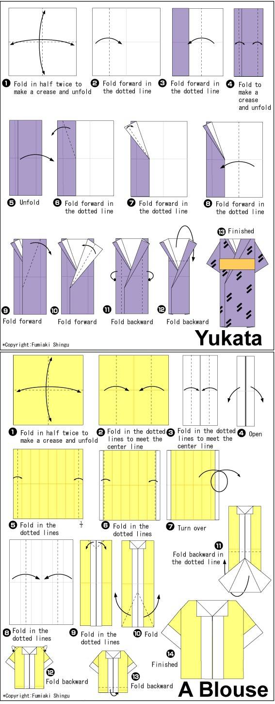 手工折纸给娃娃做衣服,用手工折纸做古装衣服