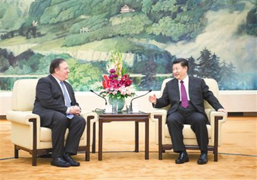 「三分钟法治新闻全知道」习*平近**会见蓬佩奥：中美合作可以办成有利于两国和世界的大事