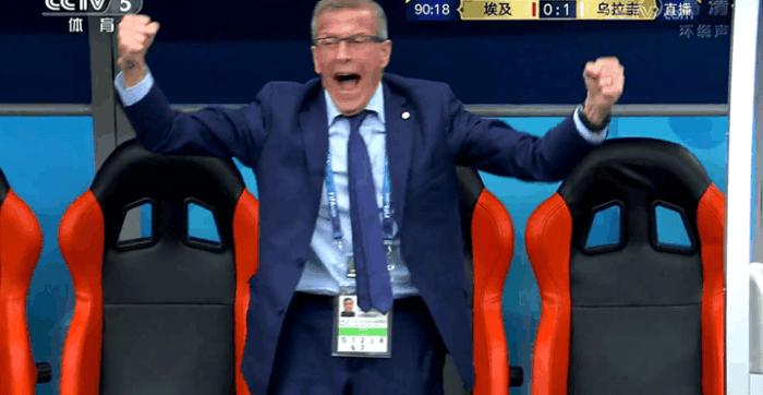 世界杯埃及0:1乌拉圭,球迷险些跳楼,幸好乌拉圭在89分钟进球!