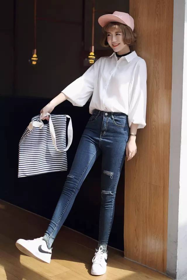 细腿裤与鞋的搭配,小粗腿怎么穿小细裤