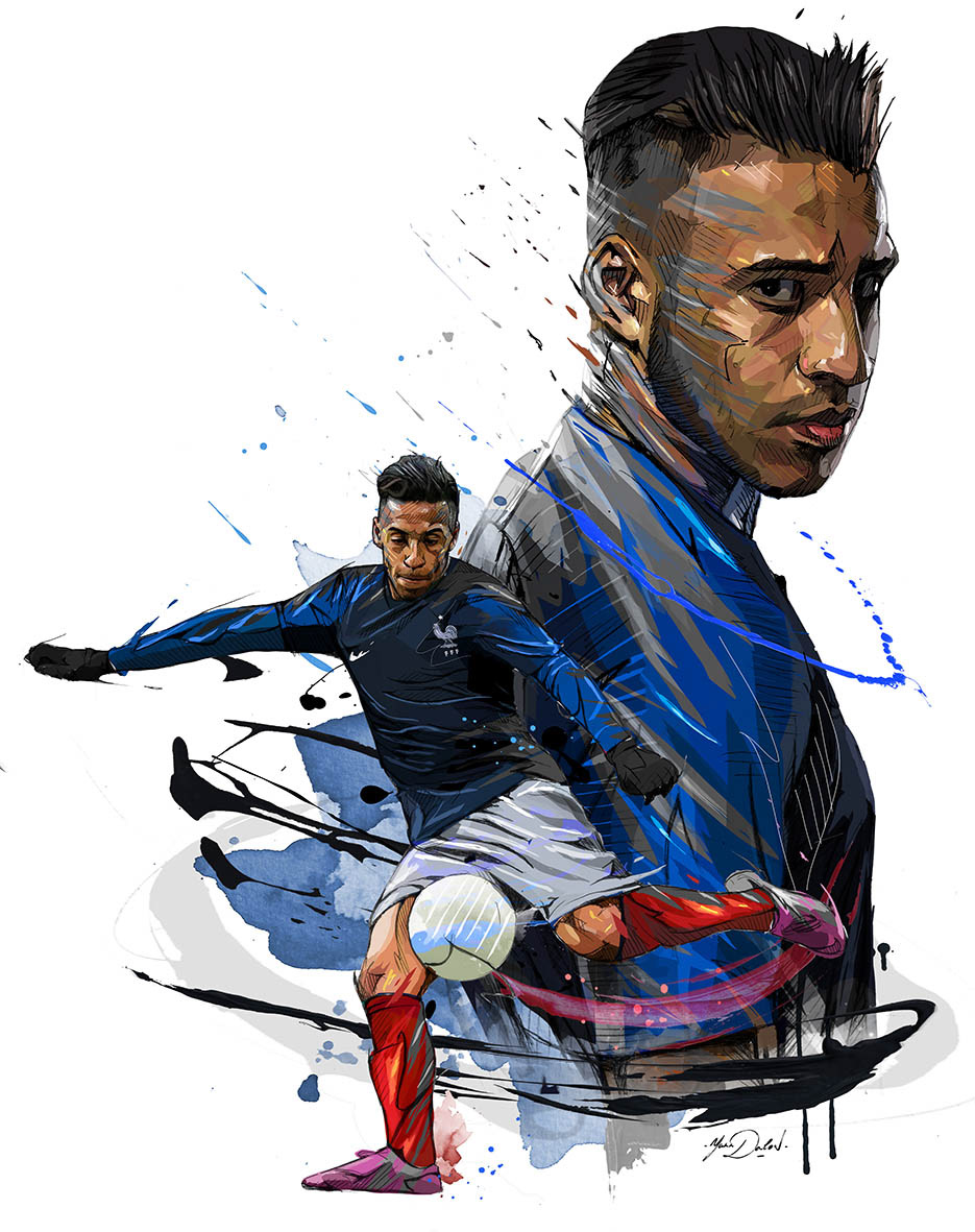 世界杯法国插画,意大利世界杯足球插画壁纸