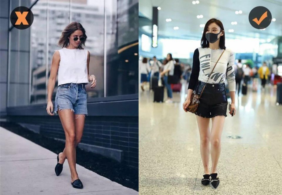 胖脚穿短裤怎么搭鞋子,短裤搭配平底鞋好看吗