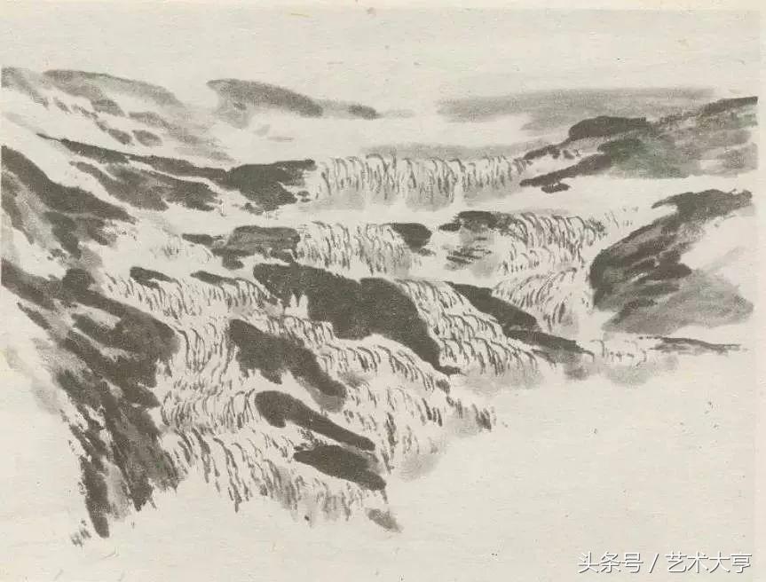 国画怎么画水中的山,画水国画教程