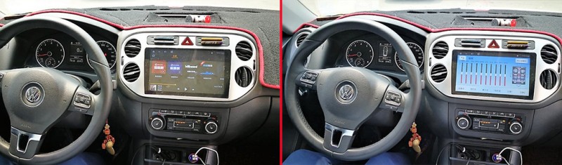 石家庄导航升级改装,途观安装13.1寸飞歌导航