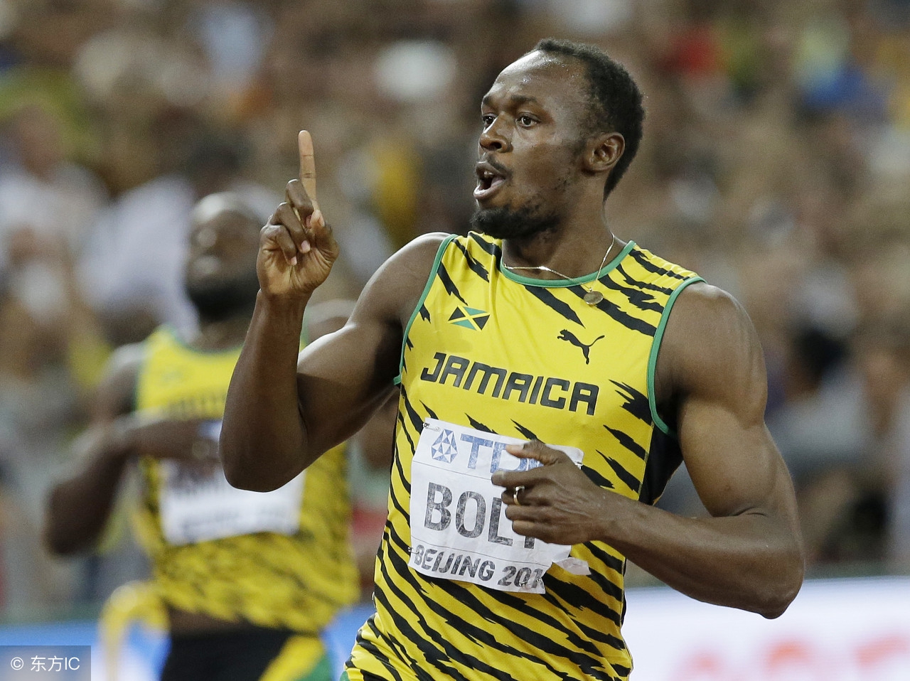 牙买加博尔特经典动作黑色闪电,和博尔特一样高的牙买加飞人
